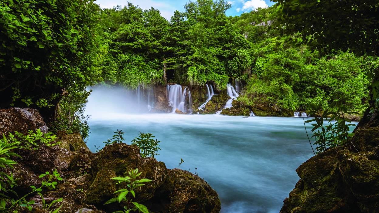 Lakes and waterfalls in the Krka National Park (Krka National Park)